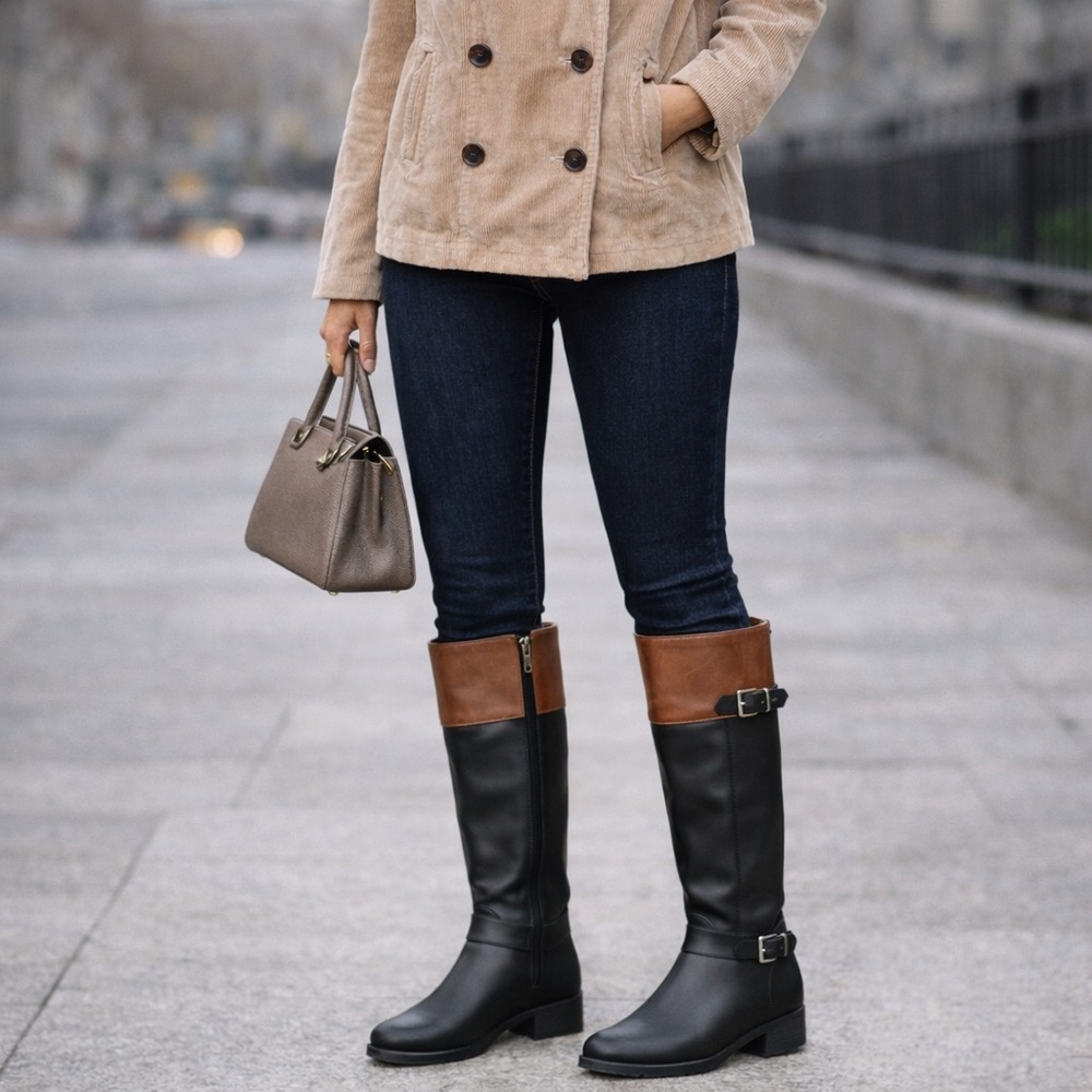 GAP CORDUROY TAN DOUBLE BREASTED COTTON PEACOAT JACKET WITH POCKETS SIZE SMALL - Picture 2 of 13